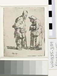Beggar Man and Beggar Woman conversing